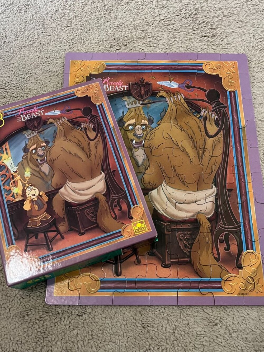 Walt Disney's Beauty and the Beast 63-piece Puzzle Vintage 1991 - Picture 2 of 4